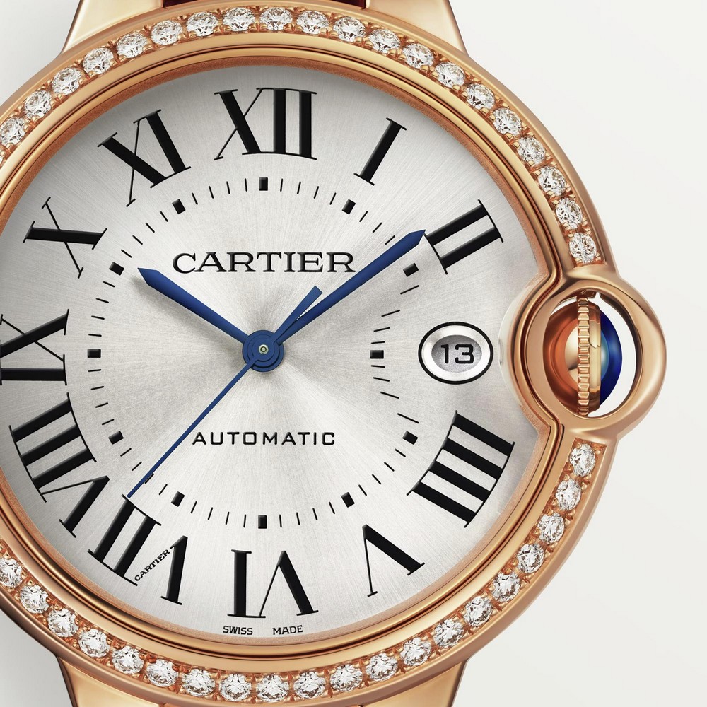 Đồng Hồ Cartier Ballon Bleu De Cartier Watch 40mm Nữ Đỏ Vàng Xám